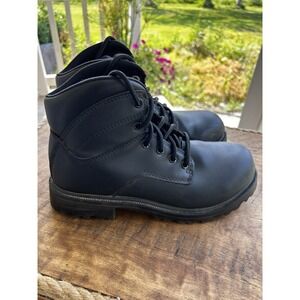 Brahma Work Boots Mens 7 Black Slip Resistant Oil Resistant Lace Up